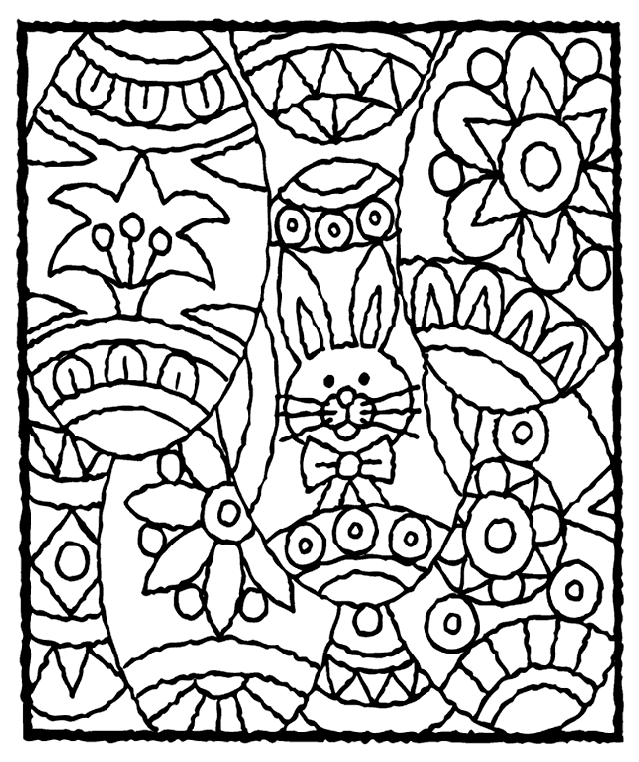 Easter Eggs Coloring Page